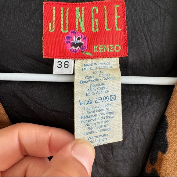 Jungle Kenzo Vintage Leopard Button Up Dress Size XS Made in France - Picture 2 of 11